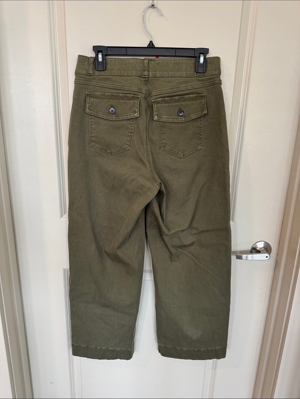 SPANX Olive Green High-Rise Wide Leg Pants - Picture 3 of 3